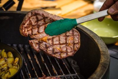 Grillzange mit Silikonkopf Grillzange mit Silikonkopf