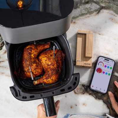 Das Meater Pro Duo Thermometer ist auch für Heissluftfritteuse geeignet Das Meater Pro Duo Thermometer ist auch für Heissluftfritteuse geeignet