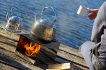 Tee kochen mit dem Petromax Steckherd / Feuerbox fb2