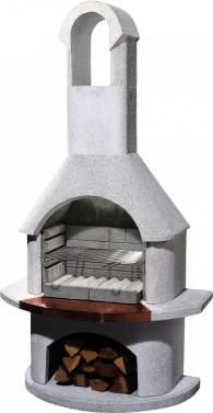 Buschbeck Grillkamin: Gartenkamin Madeira weiß