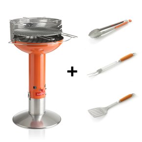 Barbecook Kohlegrill Major Sunset Set mit Zange, Wender und Gabel