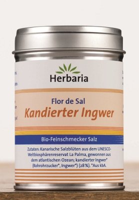 Herbaria BIO Flor de Sal - Kandierter Ingwer 110g