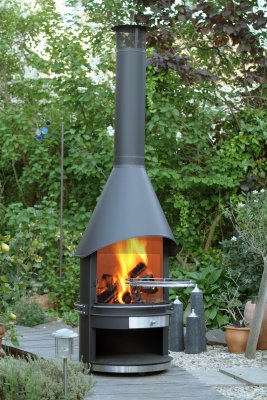 Grillkamin Duo exclusiv Typ 2 grau