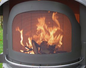 Girse Funkenflugtür für Typ 2 Grillkamin grau