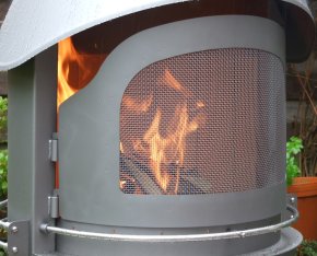 Girse Funkenflugtür für Typ 1 Grillkamin grau