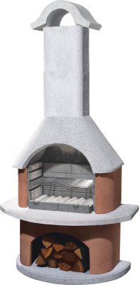 Buschbeck Gartengrillkamin Athen weiß-terra