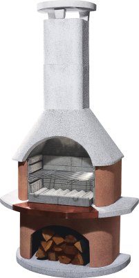 Buschbeck Gartengrillkamin Jupiter weiß-terra