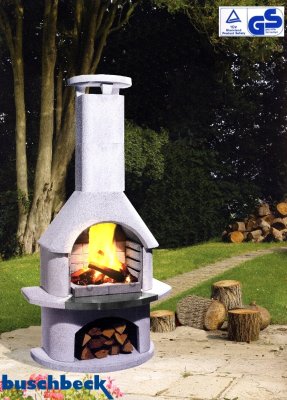 Buschbeck Gartengrillkamin Kreta II weiß