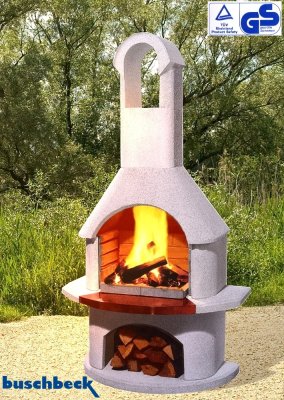Buschbeck Gartengrillkamin Madeira weiß