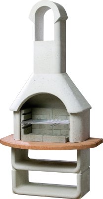 Buschbeck Gartengrillkamin Malta weiß-terra