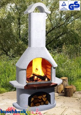 Buschbeck Gartengrillkamin Roma weiß