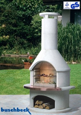 Buschbeck Gartengrillkamin Rondo weiß