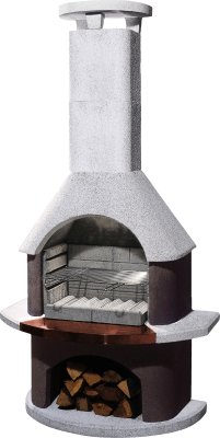 Buschbeck Gartengrillkamin San Remo weiß-braun