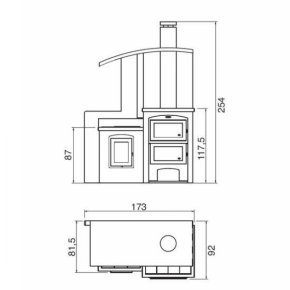 Palazzetti Grillkamin Jaques ohne Dach Komplett Set