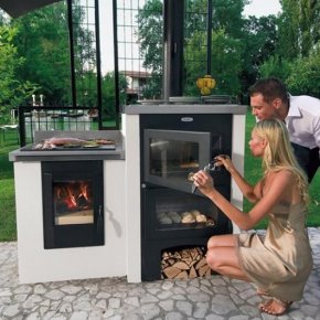 Palazzetti Grillkamin Jaques ohne Dach Komplett Set