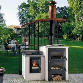 Palazzetti Grillkamin Jaques ohne Dach Komplett Set