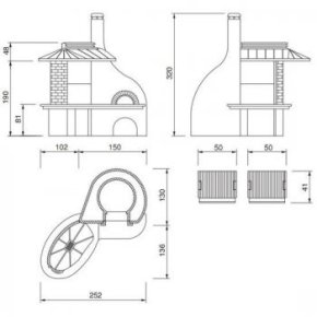 Palazzetti Grillkamin Nuovo Vulcano Komplett Set