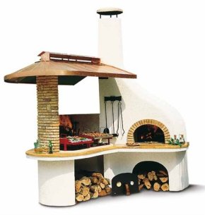 Palazzetti Grillkamin Nuovo Vulcano Komplett Set