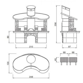 Palazzetti Grillkamin Sumatra Komplett Set