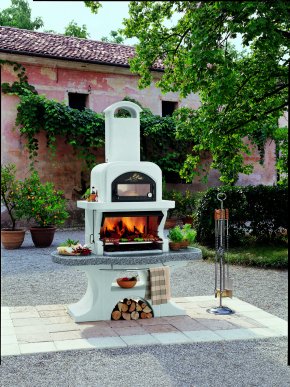 Palazzetti Grillkamin Capri 2 mit Backofen Komplett Set