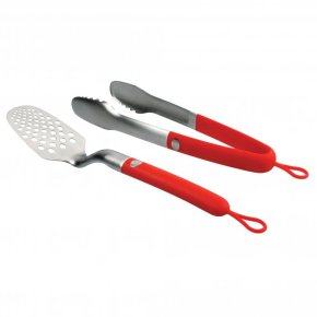 Weber Style Spezial BBQ Grillbesteck Set 2-teilig Brick Red Edelstahl