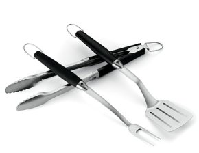 Weber Grillbesteck 3-teilig Edelstahl schwarz