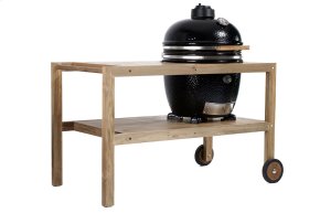 Monolith Grill black inkl. Tisch aus recyceltem Teak