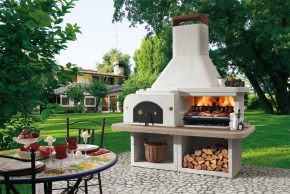 Palazzetti Grillkamin Gargano 2 mit Pizzaofen Komplett Set