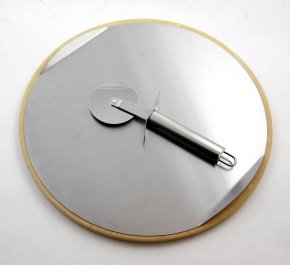 Schnäppchen Ecke Pizzastein mit Pizzablech und Schneider 