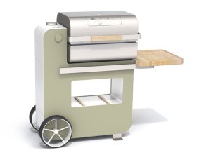 Bob Grillson Pelletgrill - Holzpellet Grill in Gelbgrau und Reinweiss