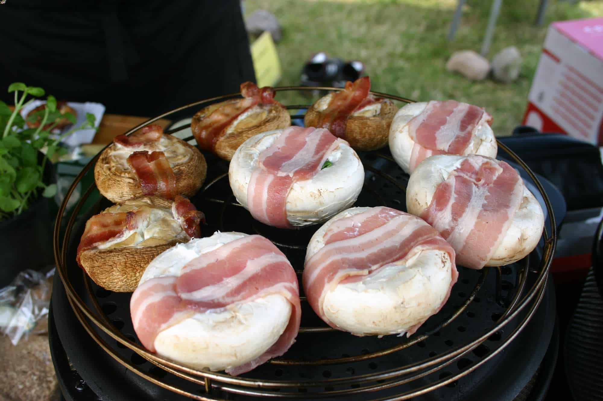 Gefüllte Champignons mit Bacon