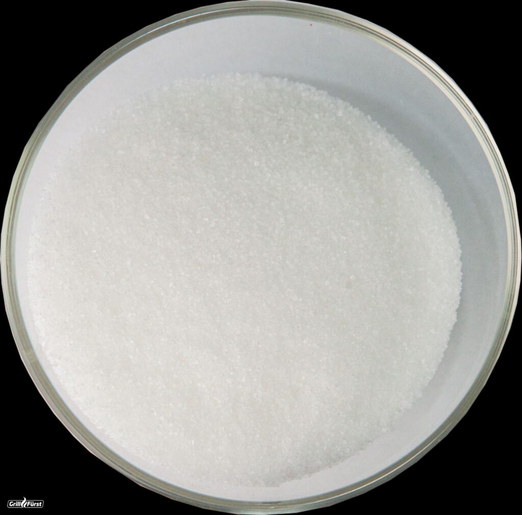 weißer Zucker in Schale