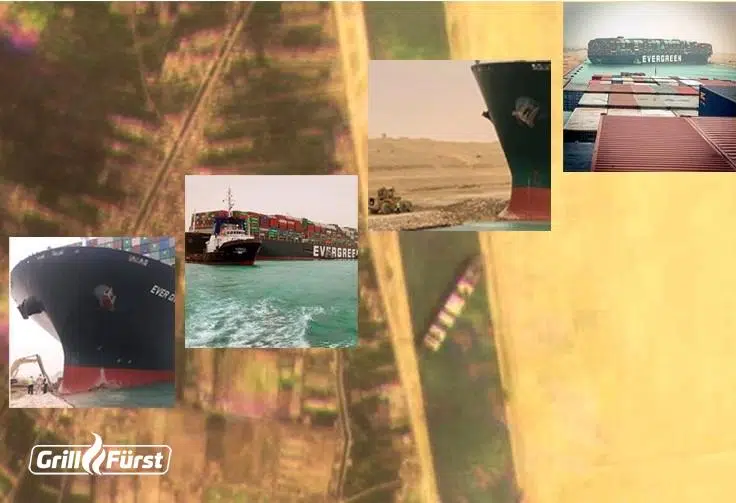 Lieferverzögerungen durch gesperrte Wasserstraße Suez Kanal