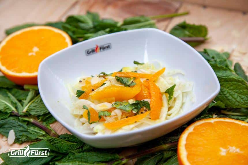 Leckeres Rezept für Orangen-Fenchel-Salat mit Honigvinaigrette
