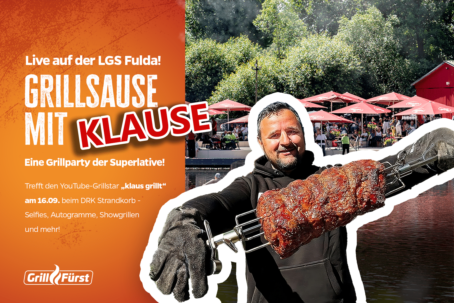 Die XXL Grillsause mit Klause: Erlebe „klaus grillt“ LIVE am 16.09 auf der Landesgartenschau Fulda!