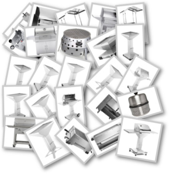 Edelstahl Holzkohlegrill