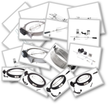 Drehspieße für Keramikgrills, Pelletgrills und Holzkohlegrills