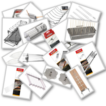 Grillguthalterungen und Grillspieße