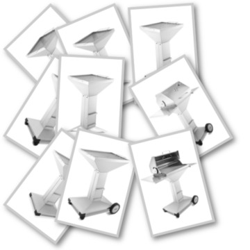 Holzkohle Säulengrill