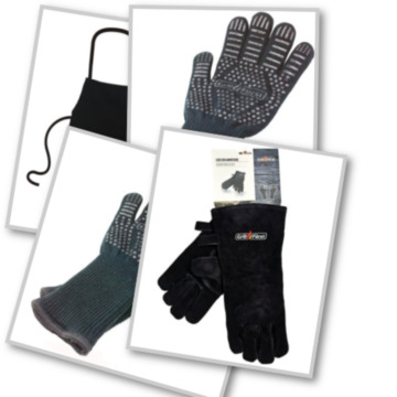 Grillhandschuhe und Schürzen