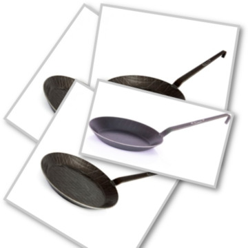 Schmiedeeiserne Pfannen