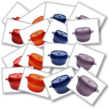 Dutch Oven ohne Füsse - farbig