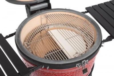 Keramikgrill von Kamado Joe - Innenleben mit zweigeteiltem Grillrostsystem