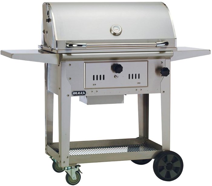 Edelstahl Holzkohlegrill 1140 Mm, Fahrbar, Mit Höhenverstellbarem Kohlekasten, 39 Kg