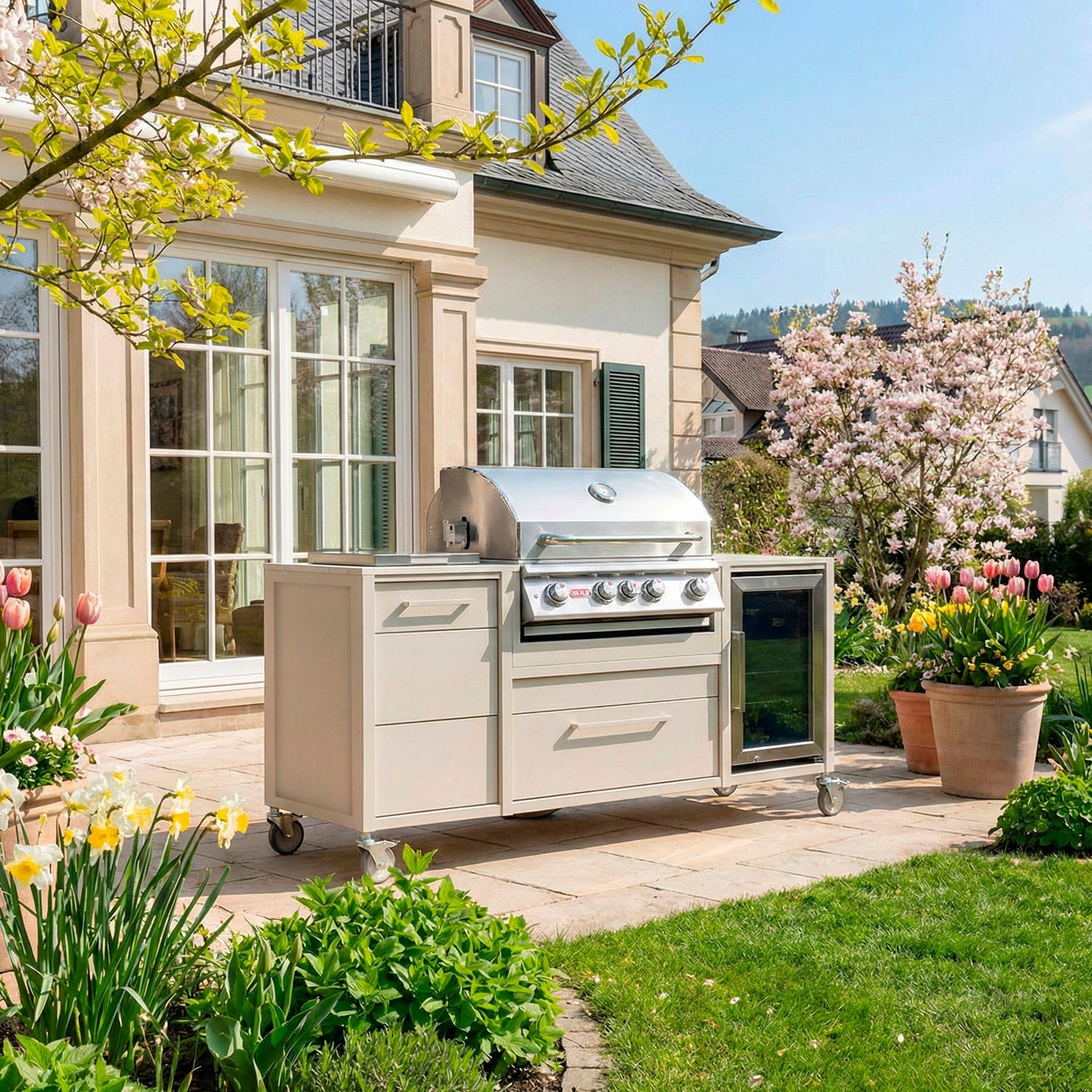 BURN BBQ Block als individuell erweiterbare Outdoor Küche