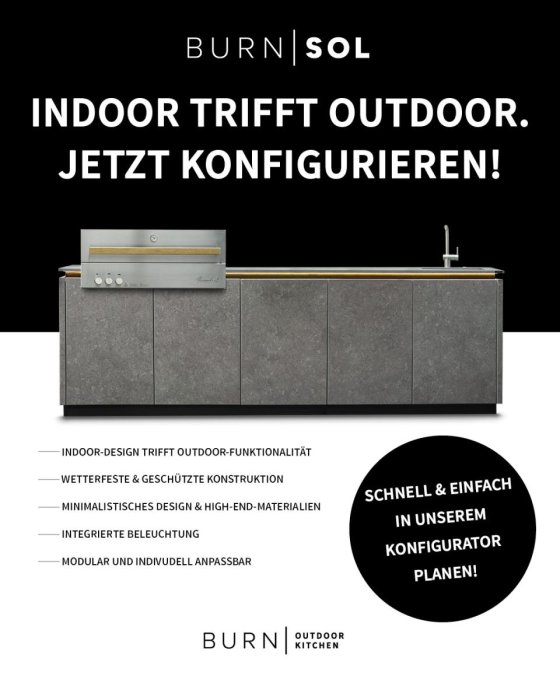 BURN SOL Outdoorkitchen Konfigurator