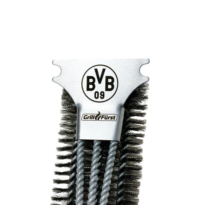 Grillfürst Premium Grillbürste Edelstahl BVB Edition