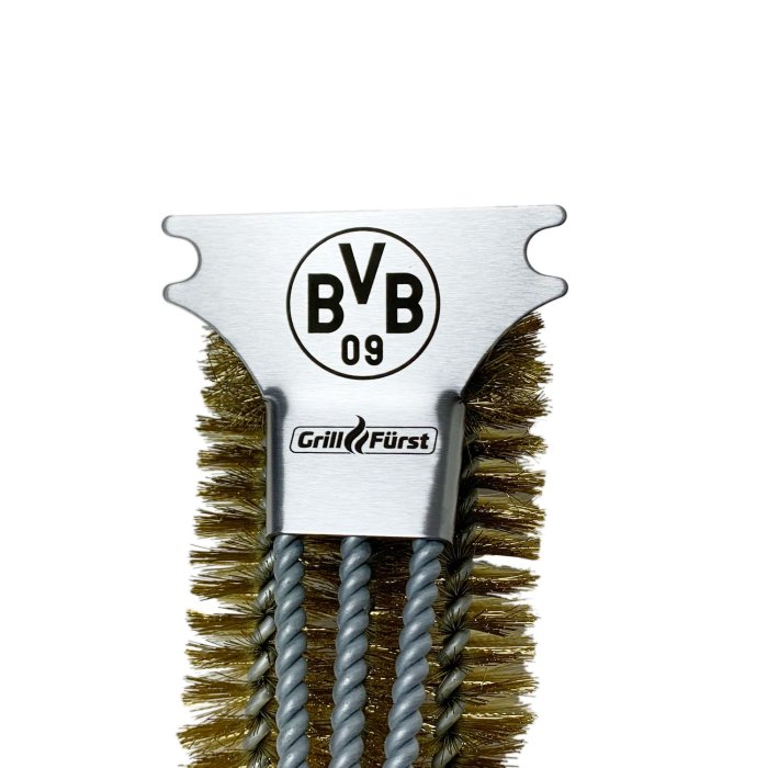 Grillfürst Premium Grillbürste Messing BVB Edition