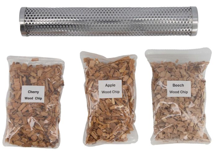 The Bastard Tube Smoker zum Räuchern mit 3 Sorten Räucherchips