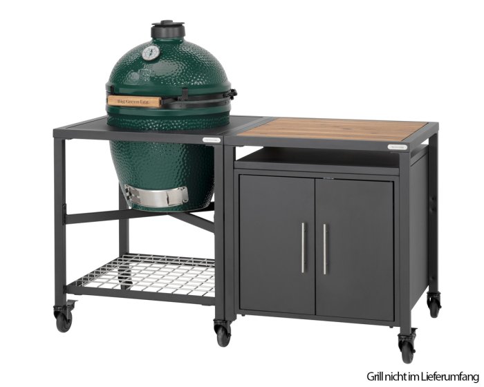 Big Green Egg Outdoor Küche mit Schrank und Nest